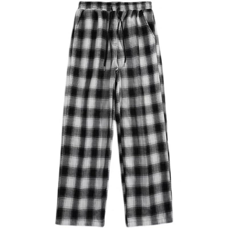 Quần Baggy Nam Nữ Kẻ Caro PLAID Ống Suông Unisex - Kiểu quần ống rộng suông vải Plaid kẻ caro Khanh Store 24