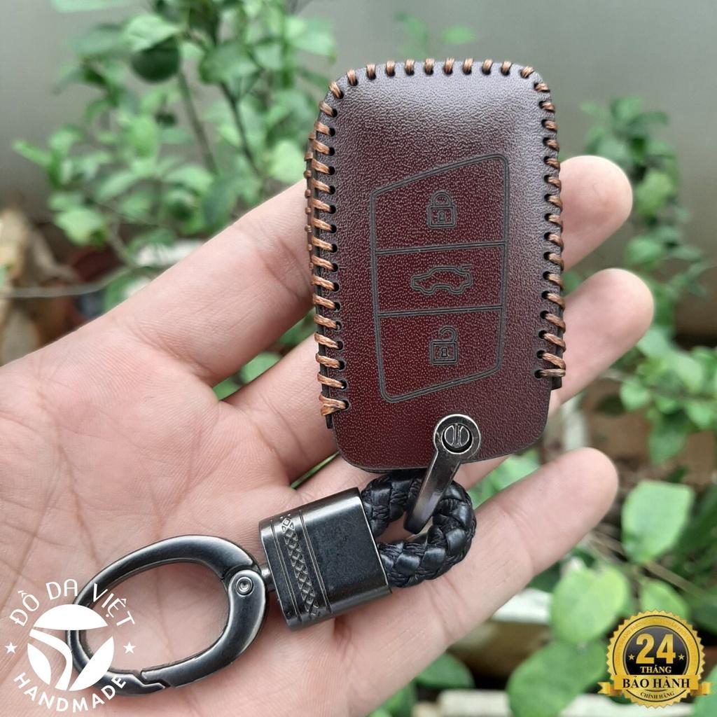 Bao da chìa khoá Ô tô Volkswagen Teramont 2022-2023, da bò thật , bảo hành 2 năm,