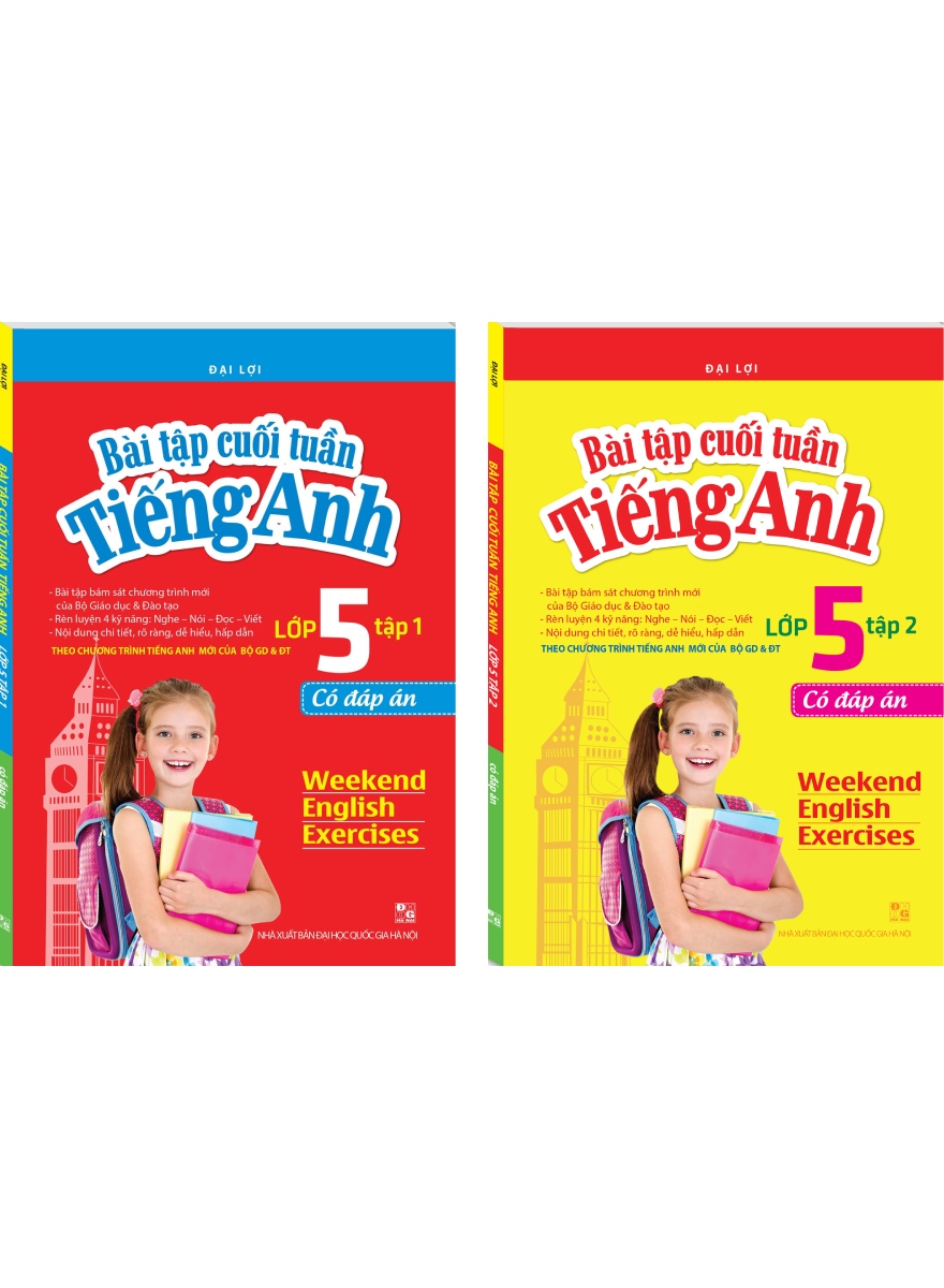 Combo Bài Tập Cuối Tuần Tiếng Anh Lớp 5 - Tập 1 + 2 _MT