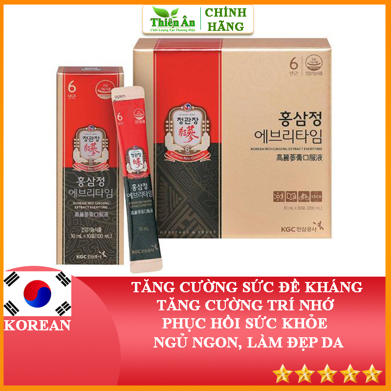 Tinh Chất Hồng Sâm Pha Sẵn KGC Cheong Kwan Jang Everytime Original (10ml x 30 gói)