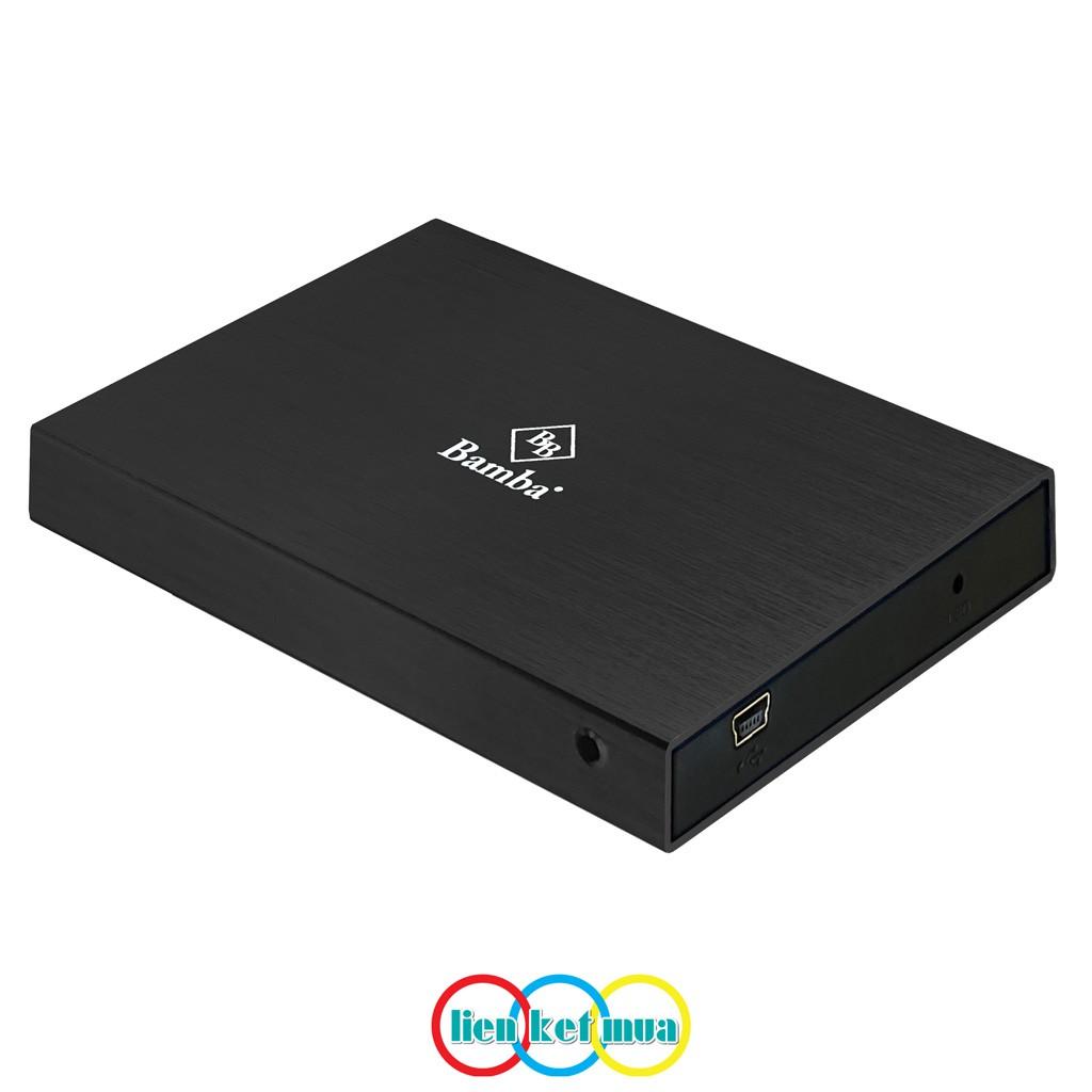 Box SSD, HDD 2.5 chuẩn 2.0 vỏ nhôm siêu bền B1 - Hộp đựng ổ cứng để biến SSD, HDD laptop thành ổ cứng di động