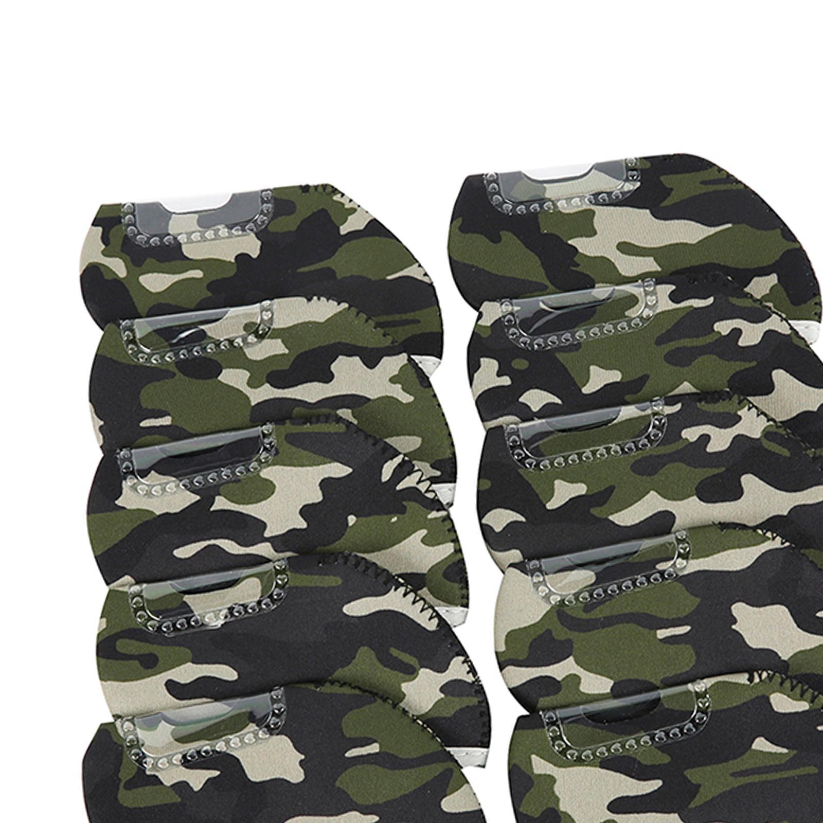 10Pcs Golf Iron Club Head Covers Set Golf Headcover Protection Golfer Gift