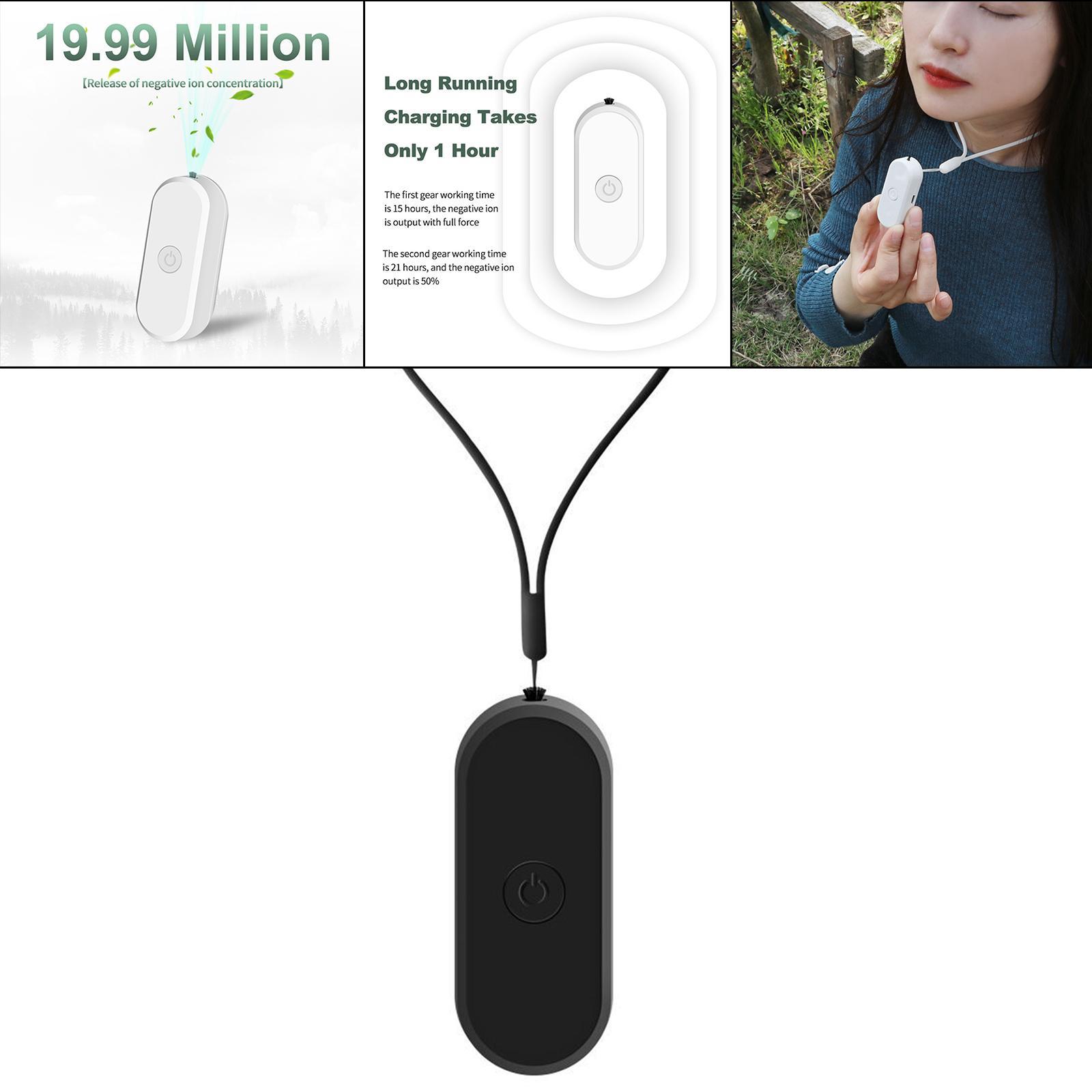 Hanging Purifier Personal Mini for Household Eliminating Dust Black