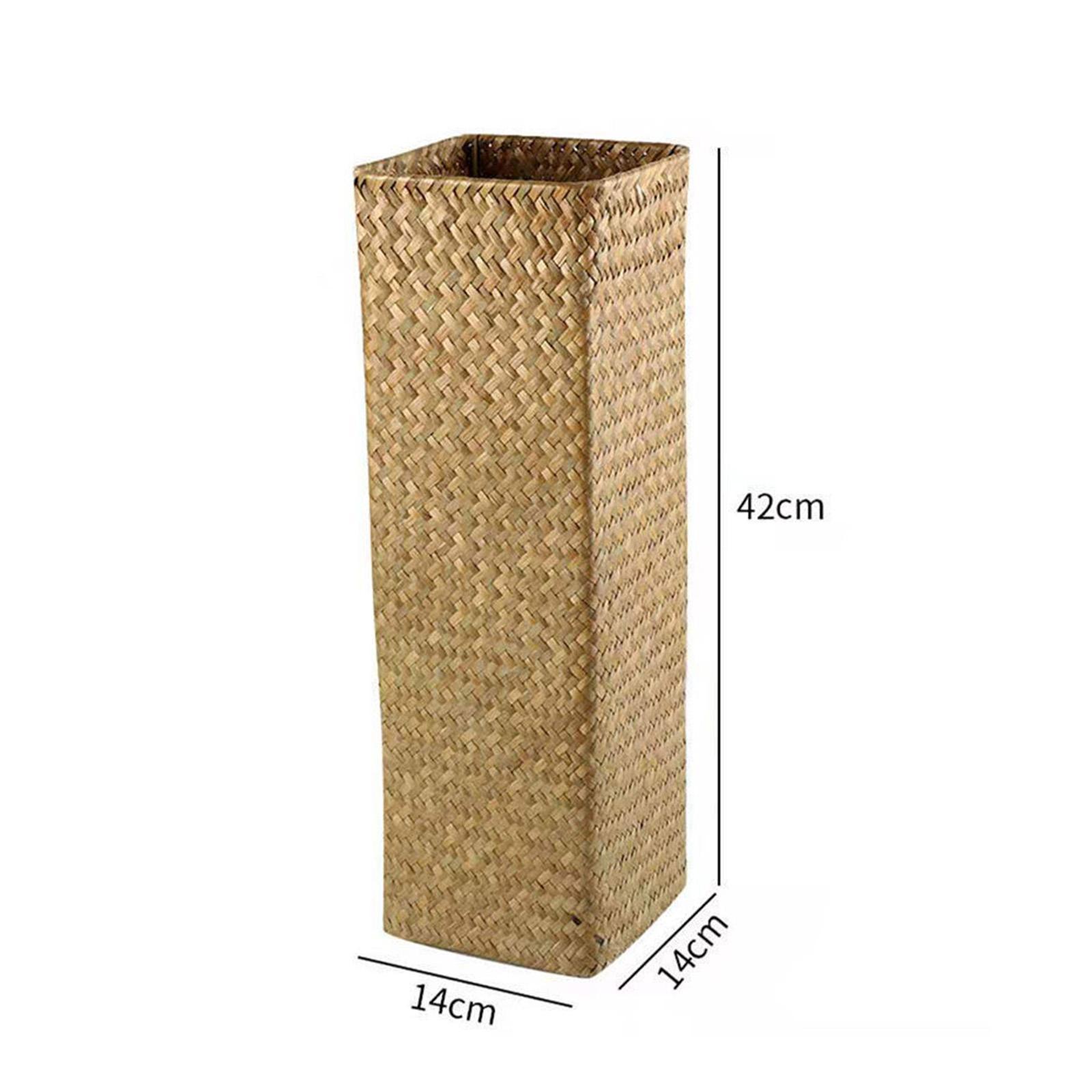 Rattan Flower Basket Bottle Retro Style Boho Flower Holder Plants Flower Pot