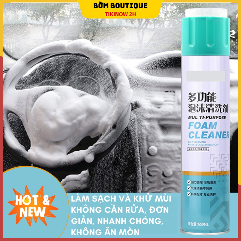 Chai xịt bọt vệ sinh nội thất ô tô FOAM CLEANER loại 650ML