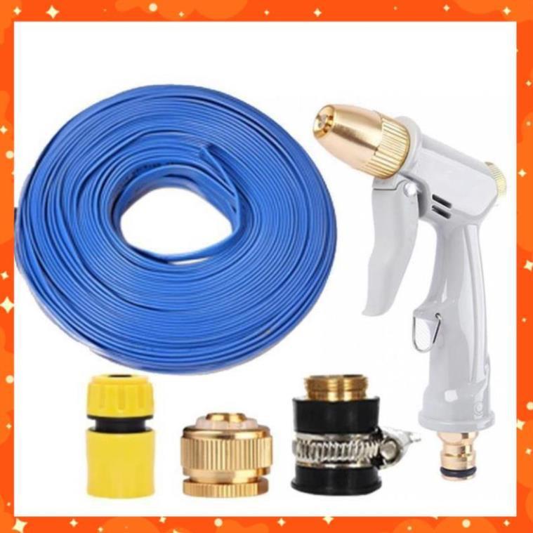 Bộ dây vòi xịt nước tưới cây rửa xe,tăng áp 3 lần, loại 7-10m  206846