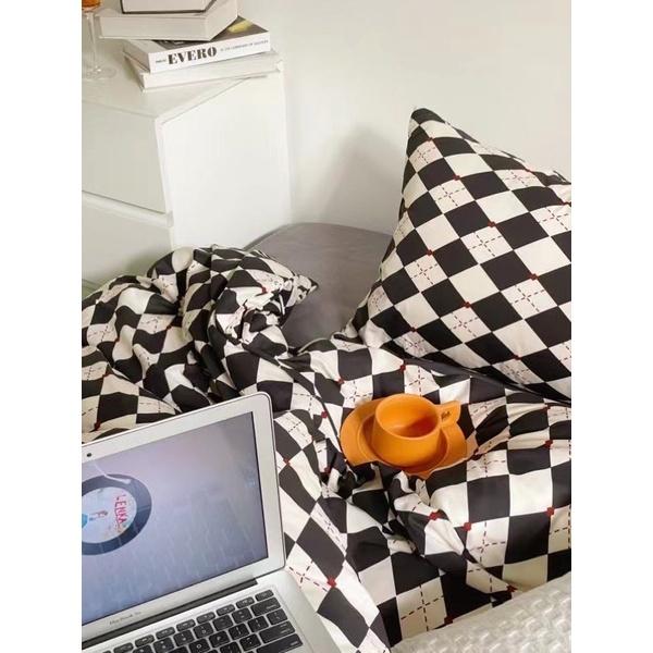 Bộ Chăn Ga Gối Cotton Living 100%cotton Hàng Nhập Khẩu Cao Cấp 4 Món Hình Thoi