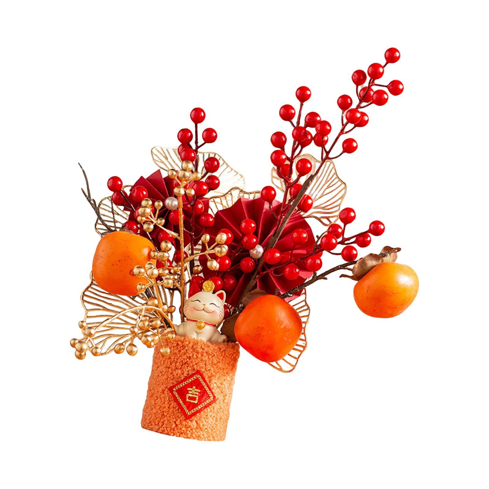 Artificial Bonsai Flowers Hotel Holiday Office Chinese New Year Ornaments