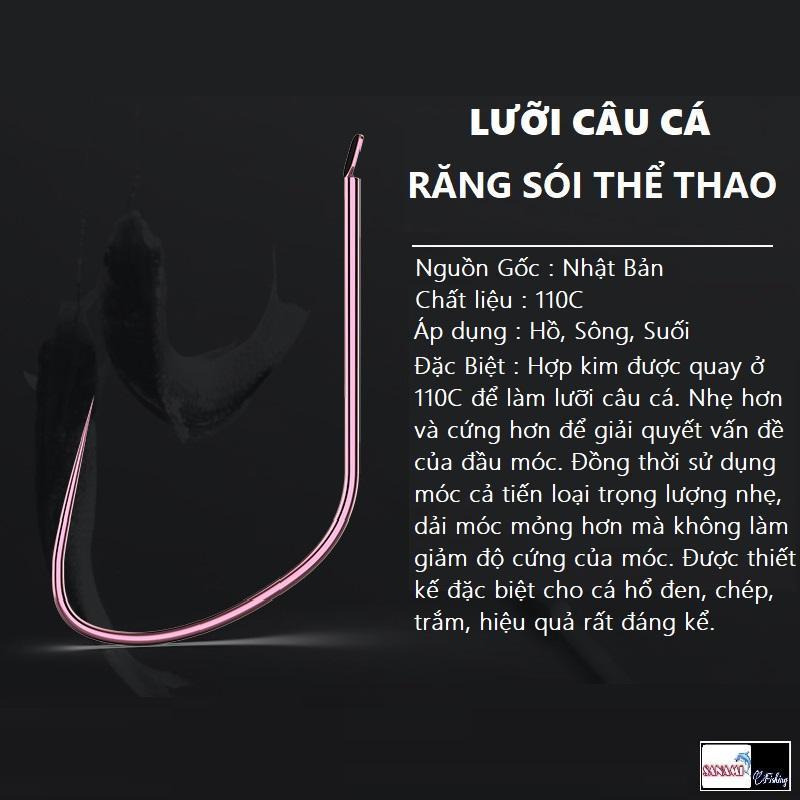 Lưỡi Câu Cá Răng Sói Thể Thao Siêu Bén-Mảnh-Nhẹ  LCC08