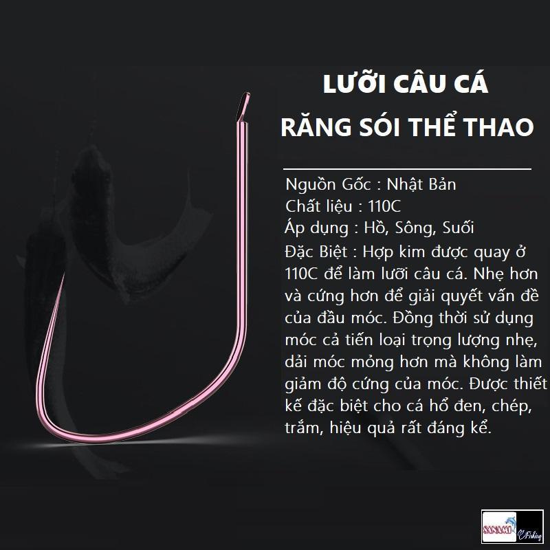 Lưỡi Câu Cá Răng Sói Thể Thao Siêu Bén-Mảnh-Nhẹ (Set 10 Lưỡi) LCC08