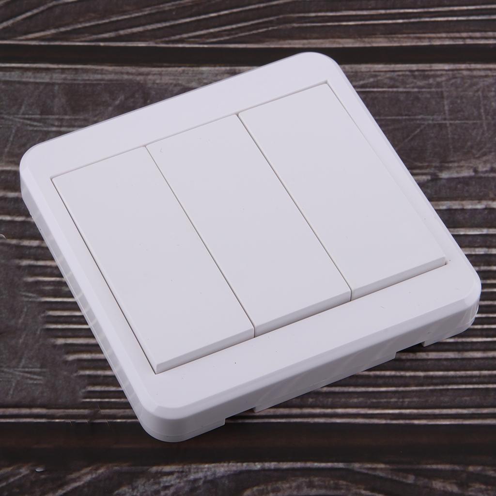 Lovoski Wireless Fireproofing Remote Control Light Switch Wall Panel 3 Way