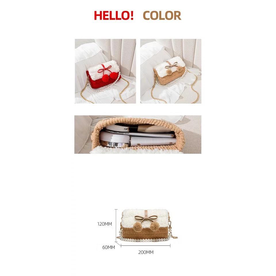 Túi Handmade Phối Màu Mác Trái Cherry ️ Ebi Store - Freeship ️Set Nguyên Liệu DIY Túi T