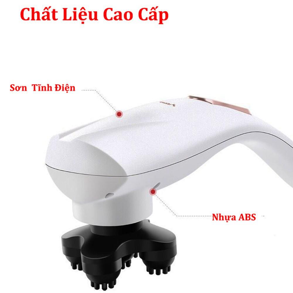 Máy Đấm Lưng Massage Cầm Tay Sạc Pin Không Dây 6 Đầu Phiên Bản Mới Nhất 2021