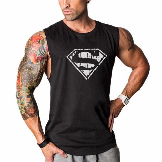 Áo thun tanktop ba lỗ chữ S chuẩn gym thun dày mịn