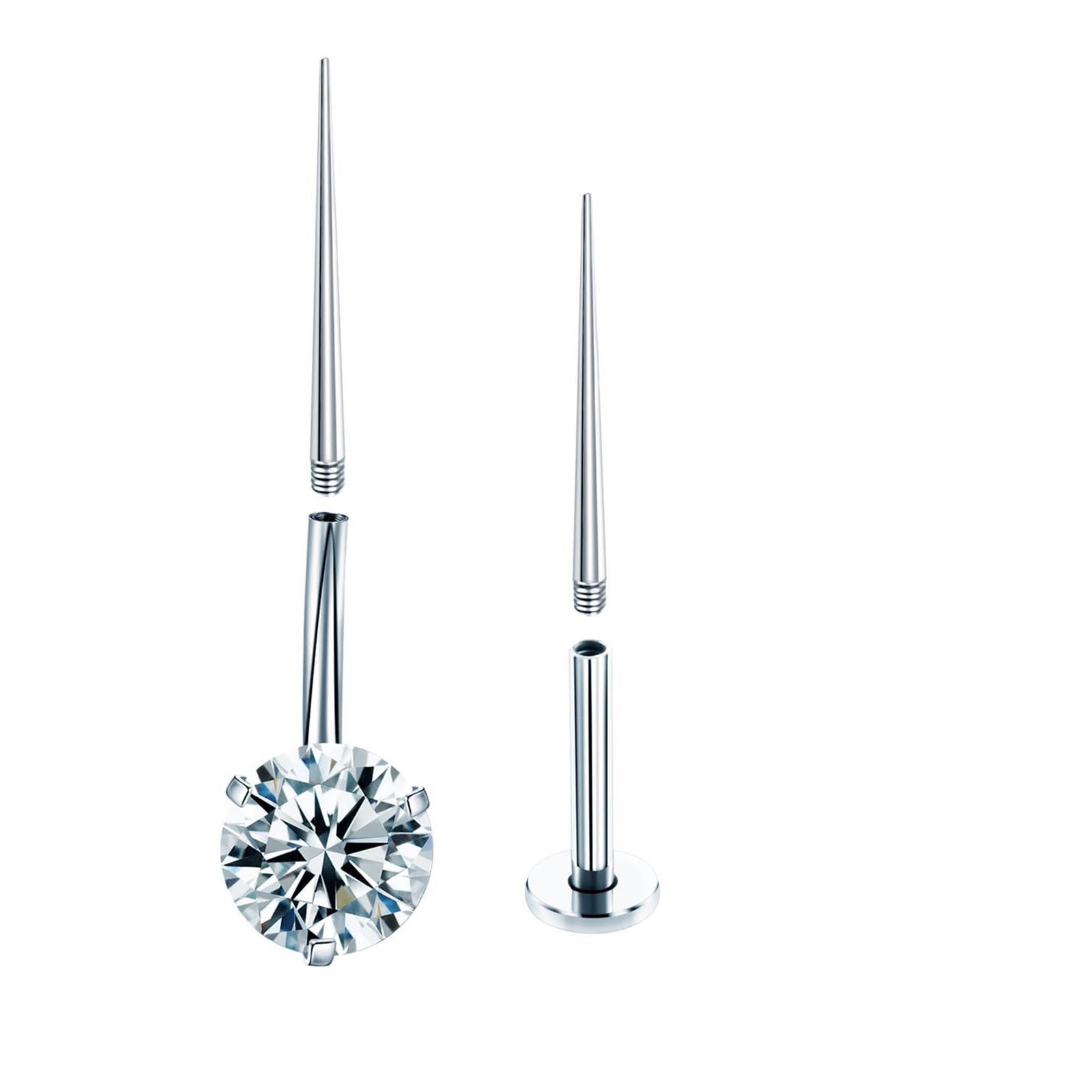 Threaded Taper Threaded Insertion Taper Insertion Pin Taper for Nose Navel 1.2mm