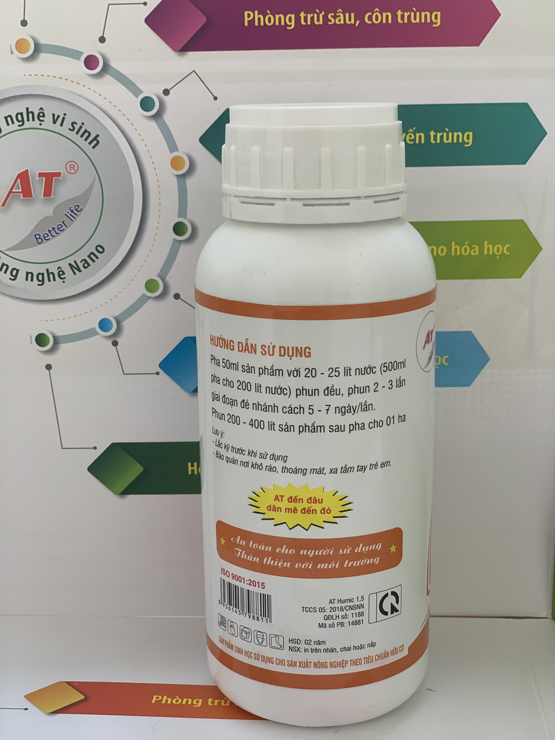 Phân Bón Hữu Cơ AT X10 500ml Chuyên Lúa Giúp Bung Rễ, Nở Bụi, Đẻ Nhánh Mạnh, Hạ Phèn, Chống Ngộ Độc, Cứng Cây