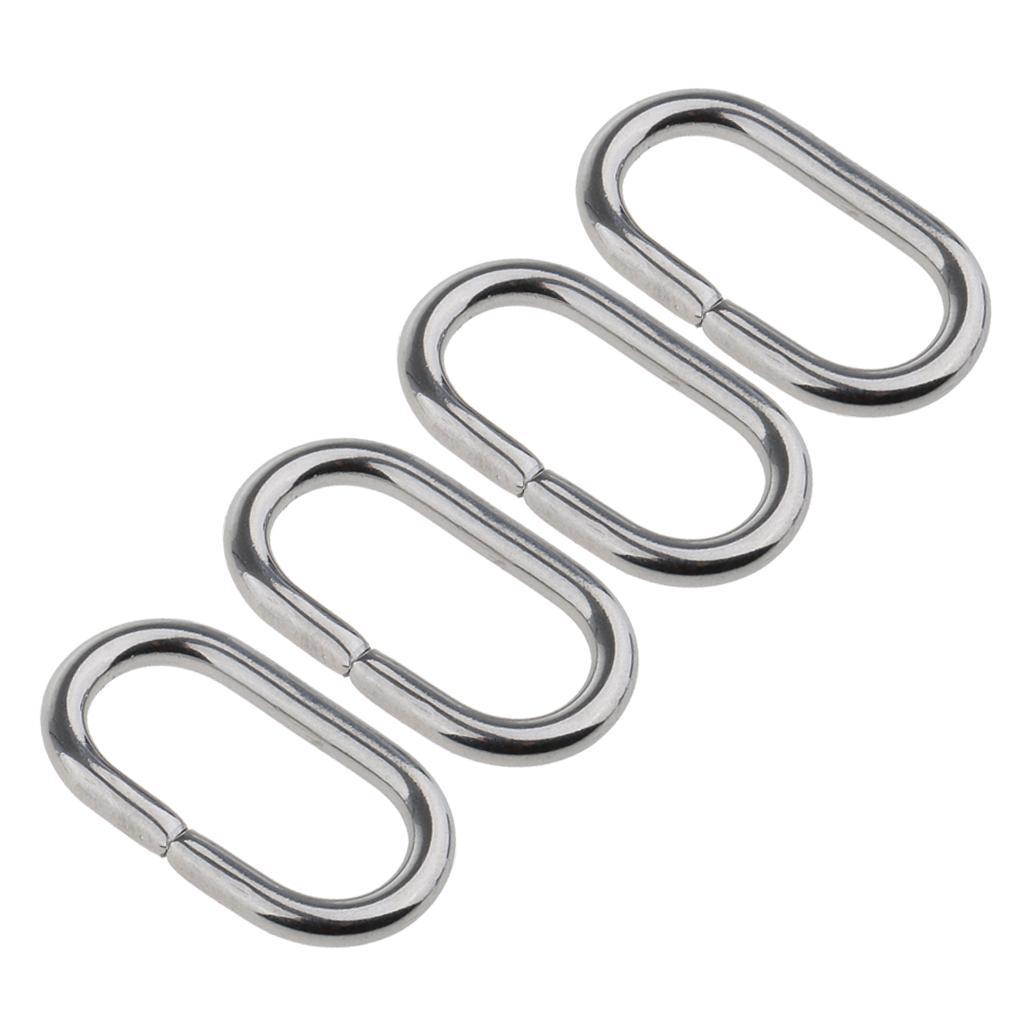 4 Piece Stainless Steel Nylon  Strap Belt Loop  Keeper
