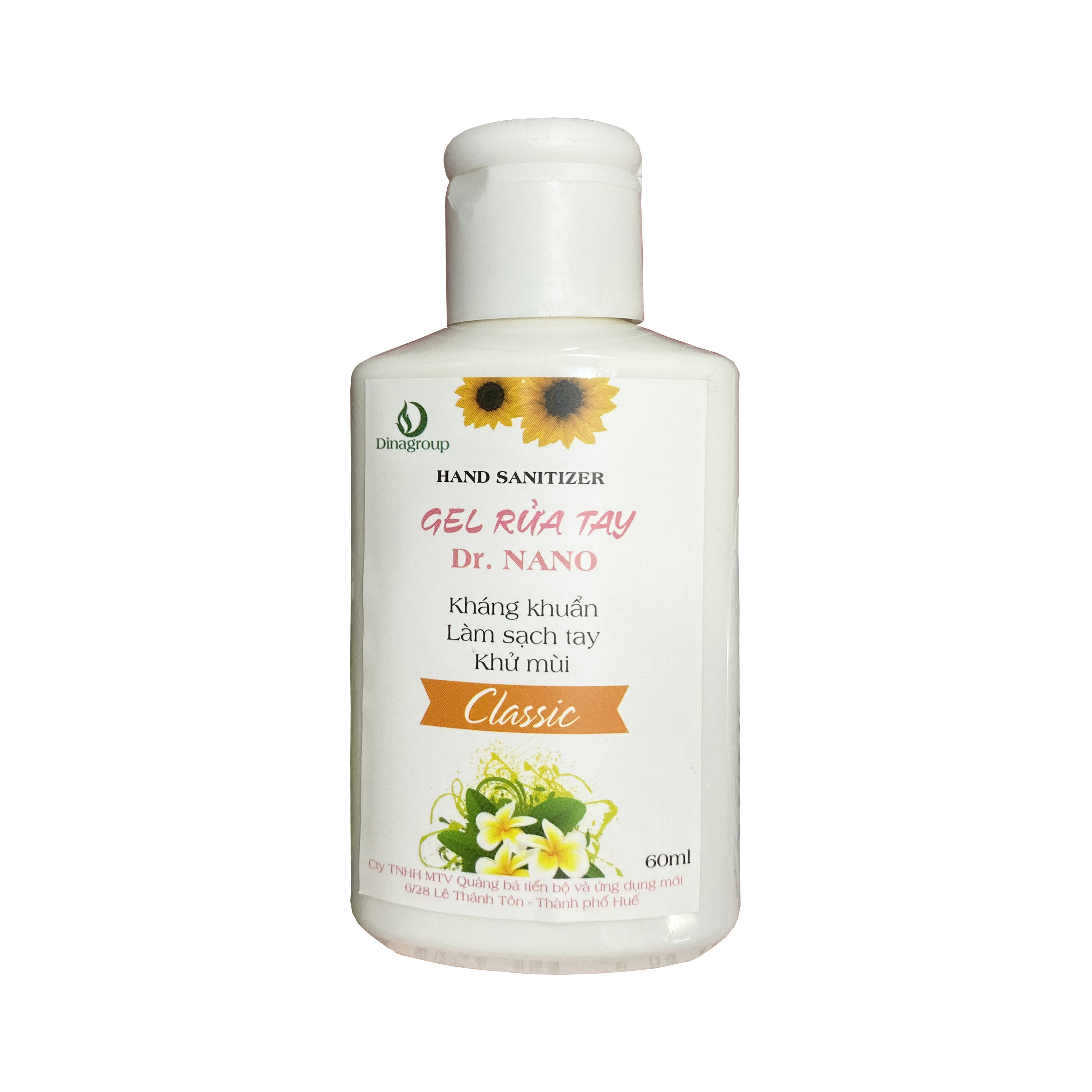 Gel rửa tay khô Dr.Nano chứa nano Bạc kháng khuẩn - 60ml (Giao màu ngẫu nhiên)