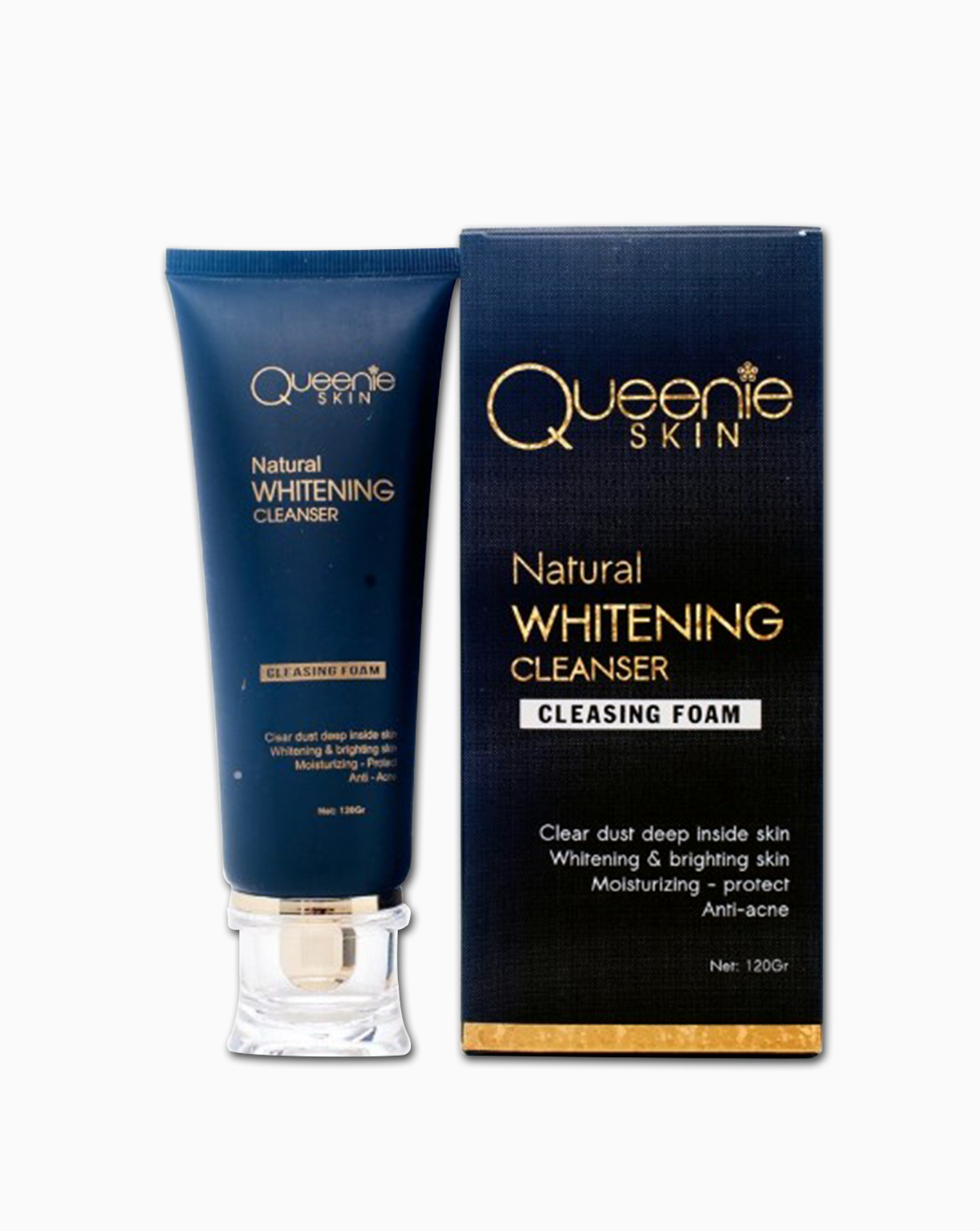 Sữa Rửa Mặt Mầm Gạo Queenie Skin - Làm Sạch Da Cung Cấp Độ Ẩm, Làm Mềm Da, Giúp Ngăn Ngừa Viêm Sưng Lỗ Chân Lông, Ngăn Ngừa Mụn Cám, Mụn Trứng Cá - 120 Gram - Hàng Chính Hãng