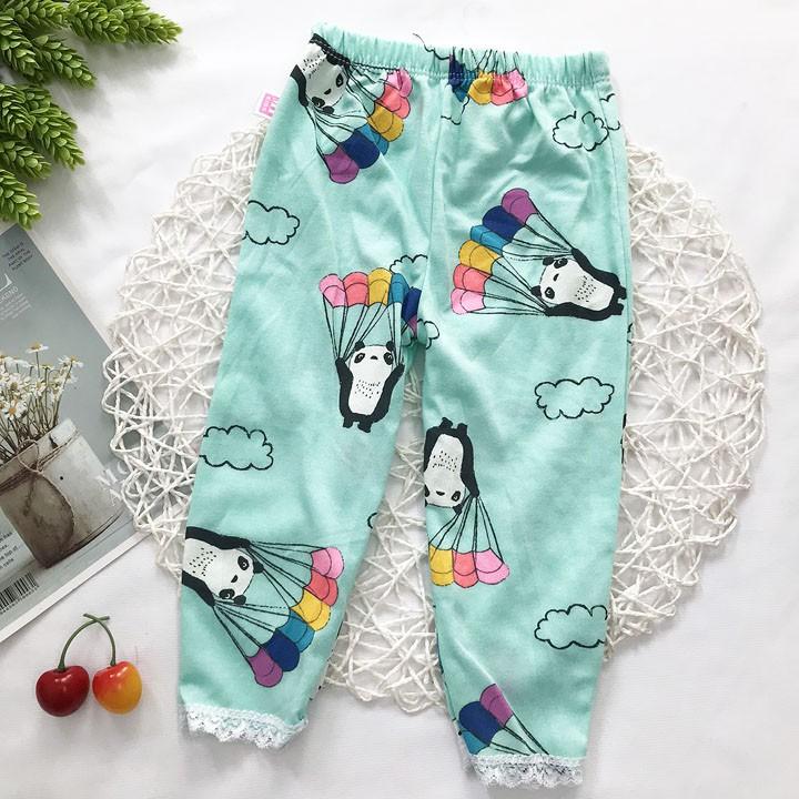 Quần legging dài bé gái từ 7kg-19kg thun cotton 4 chiều - QG29