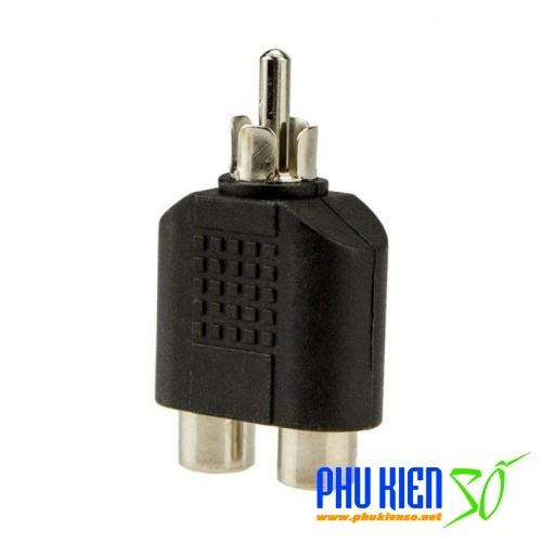 Đầu chia jack loa hoa sen AV (RCA) 1 ra 2 (1 chiếc)