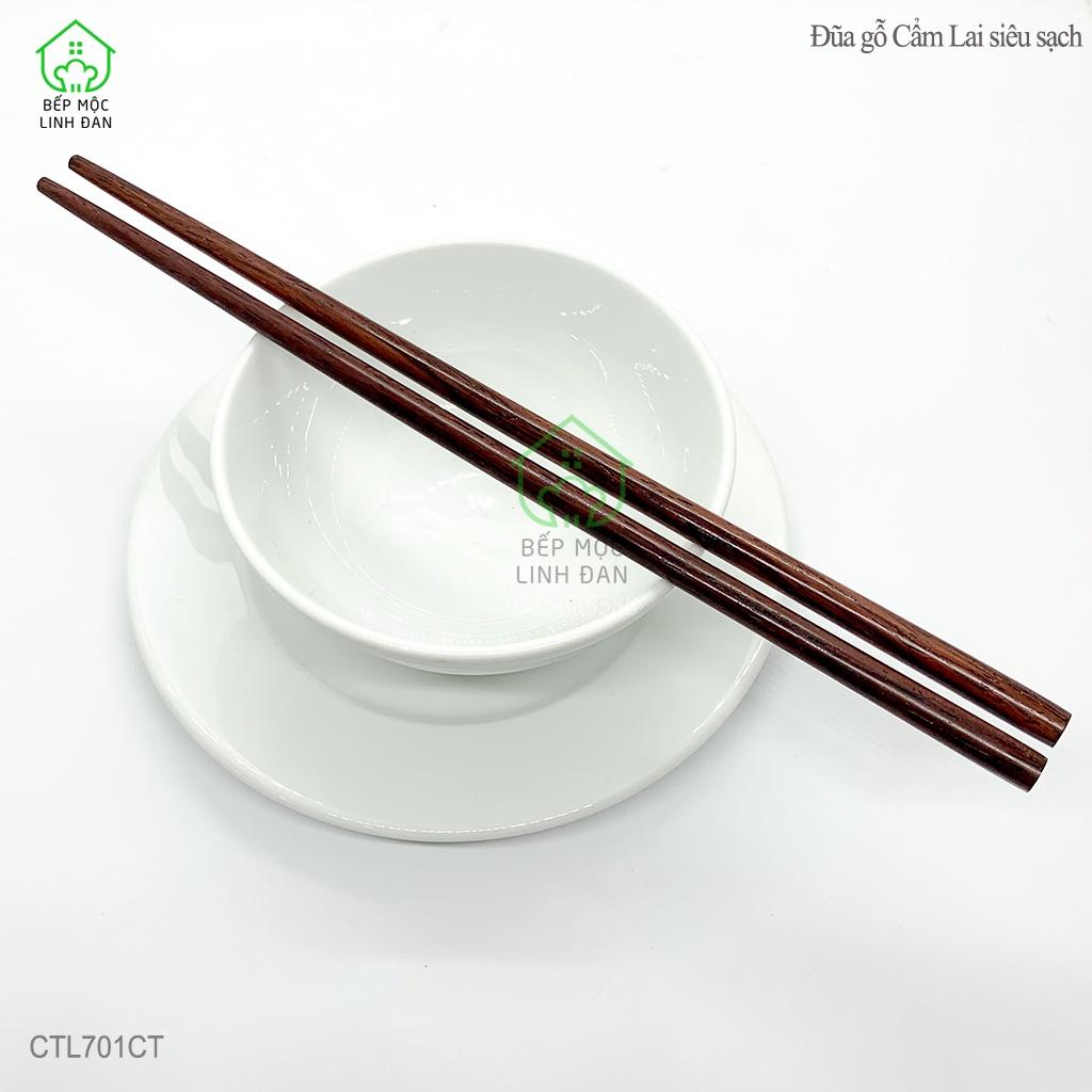 Đũa Gỗ Cẩm Lai Tự Nhiên Siêu Sạch HAHANCO [CTL701CT] Bộ 10 Đôi
