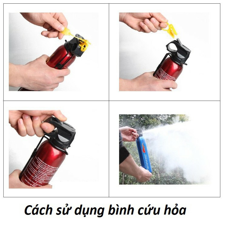 Bình Cứu Hỏa Mini Cho Ô Tô Loại Bột Khô 550g