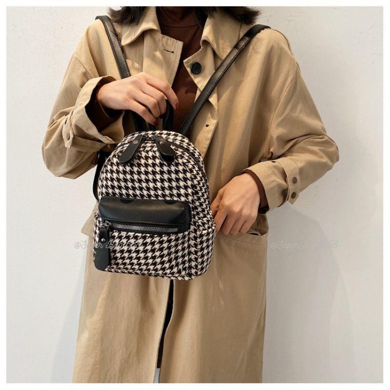 Balo Nữ Thời Trang Họa Tiết Kẻ Pha Dạ Phong Cách Hàn Quốc Đẹp SPB 93