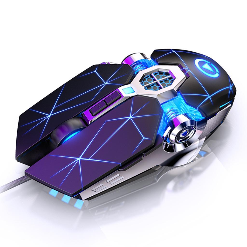 Wired Optical USB Gaming Mouse Game Mice For  Computer Laptop  Black Mute