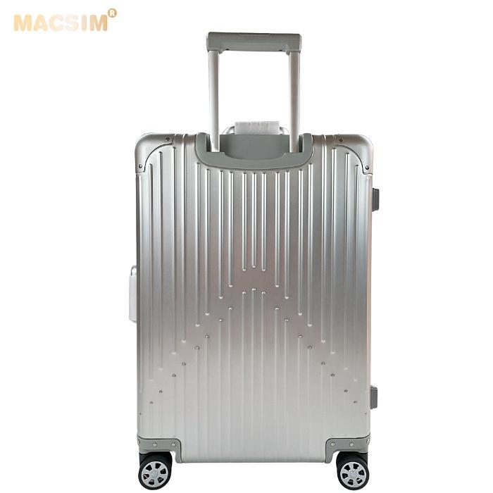 Vali hợp kim nhôm nguyên khối MS1104 Macsim cao cấp màu bạc cỡ 26 inches