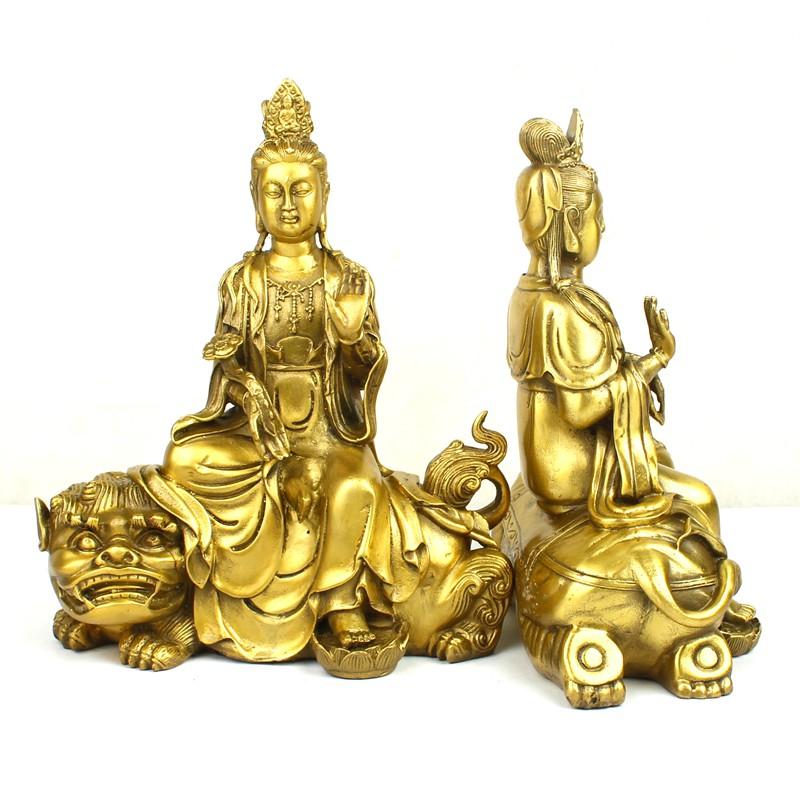 Tượng Văn Thù Bồ Tát bằng đồng thau cỡ trung