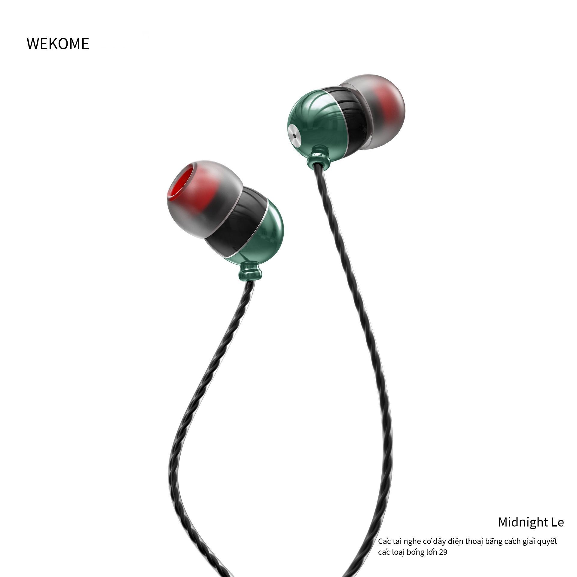 Đảm bảo chất lượng WEKOME Jinque HIFI tai nghe điều khiển bằng dây Y29 âm thanh nổi trong tai có dây tai nghe nhạc khi ngủ có độ trung thực cao