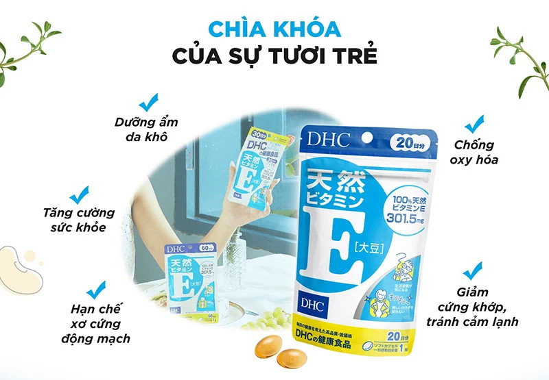 Viên Uống Bổ Sung Vitamin E DHC Nhật Bản