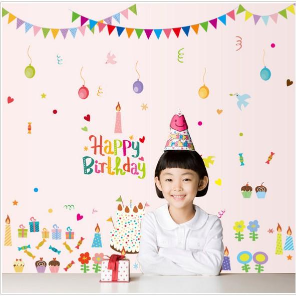 Decal trang trí tường Sinh Nhật - Party Happy Birthday