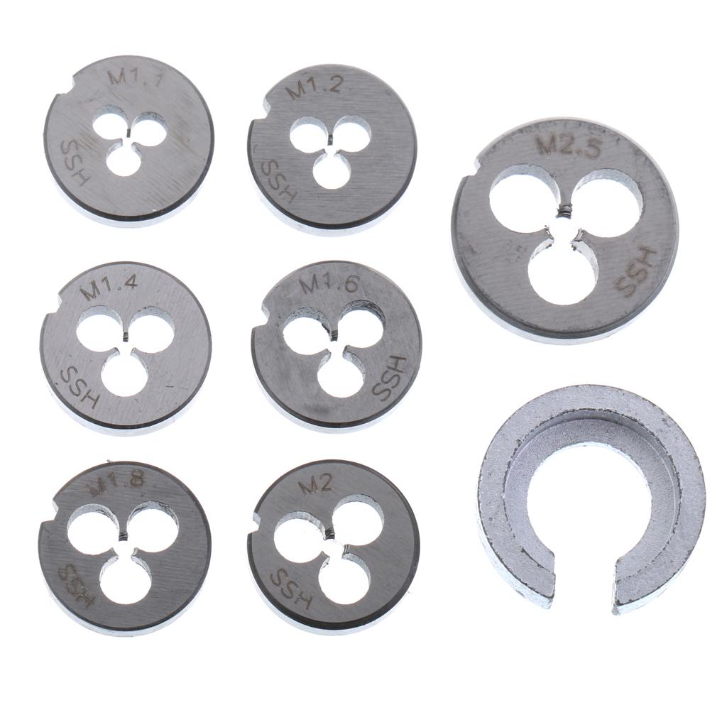 9 Miếng Mini HSS Hệ Mét Vòi Chết Cờ Lê Tay Cầm Tập Và Chết Bộ