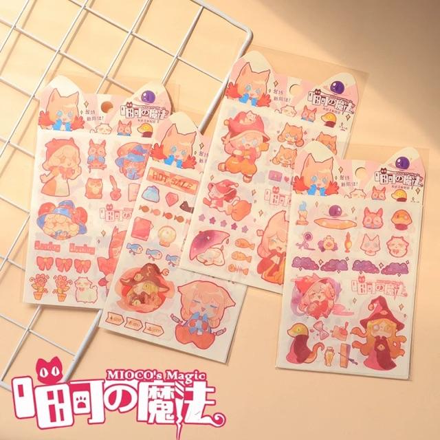 Set 4 tờ washi stickers dễ thương P.4