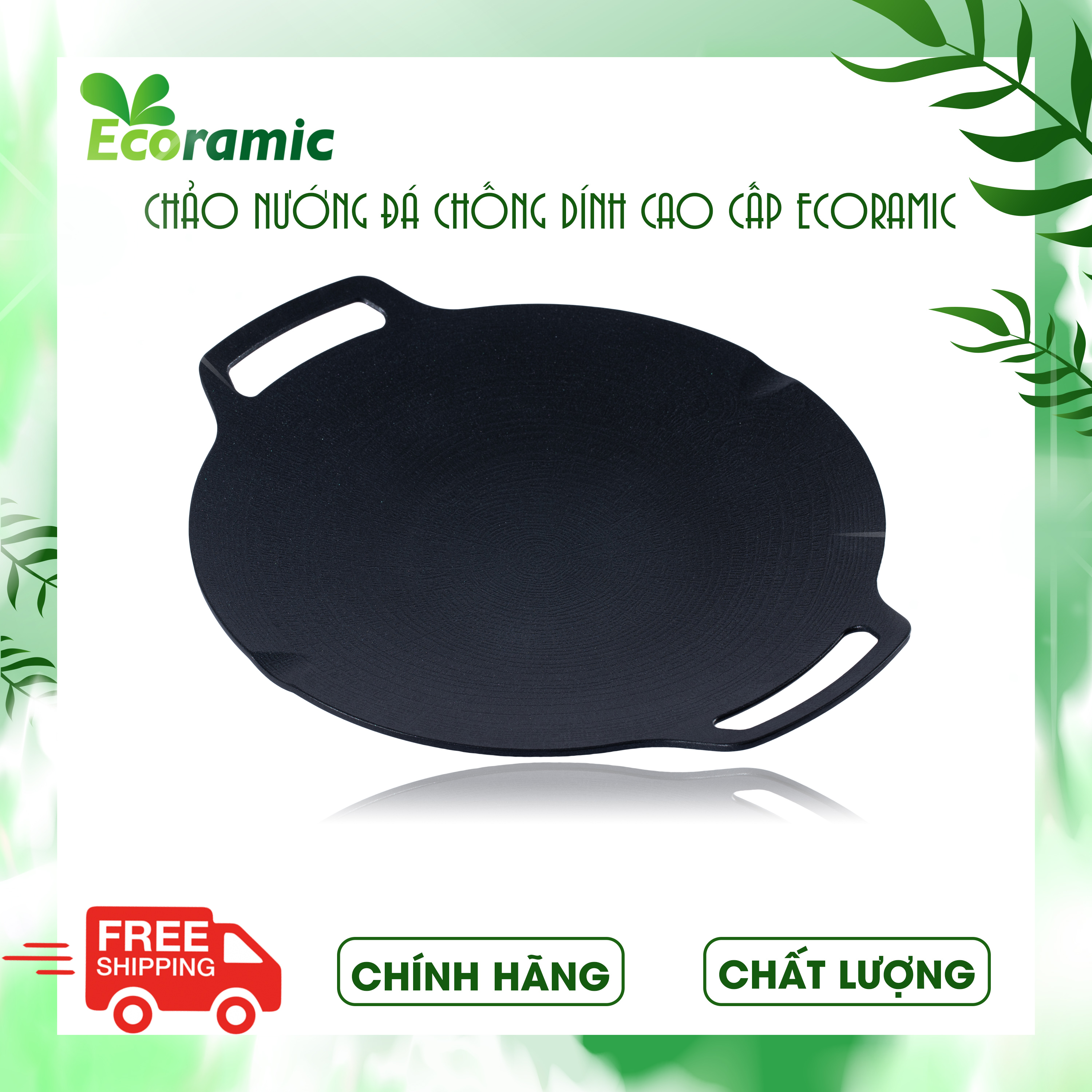 Chảo nướng chống dính bếp từ Ecoramic 36cm - Tặng túi đựng kèm tiện lợi