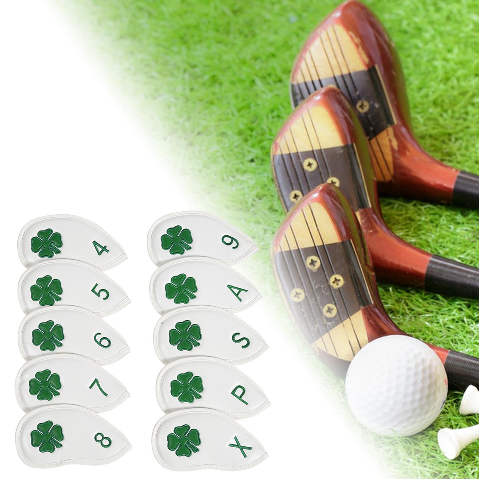 10x Golf Club Covers Number Embroidered Water Resistant Golf Iron Headcovers