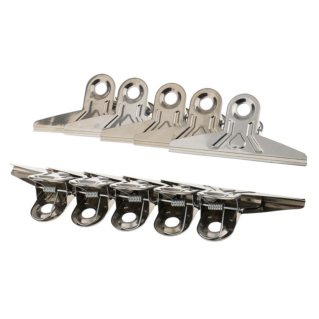 10 Miếng Bulldog Kẹp Chữ Kẹp Giấy Chất Kết Dính Kẹp Bạc 15 Cm