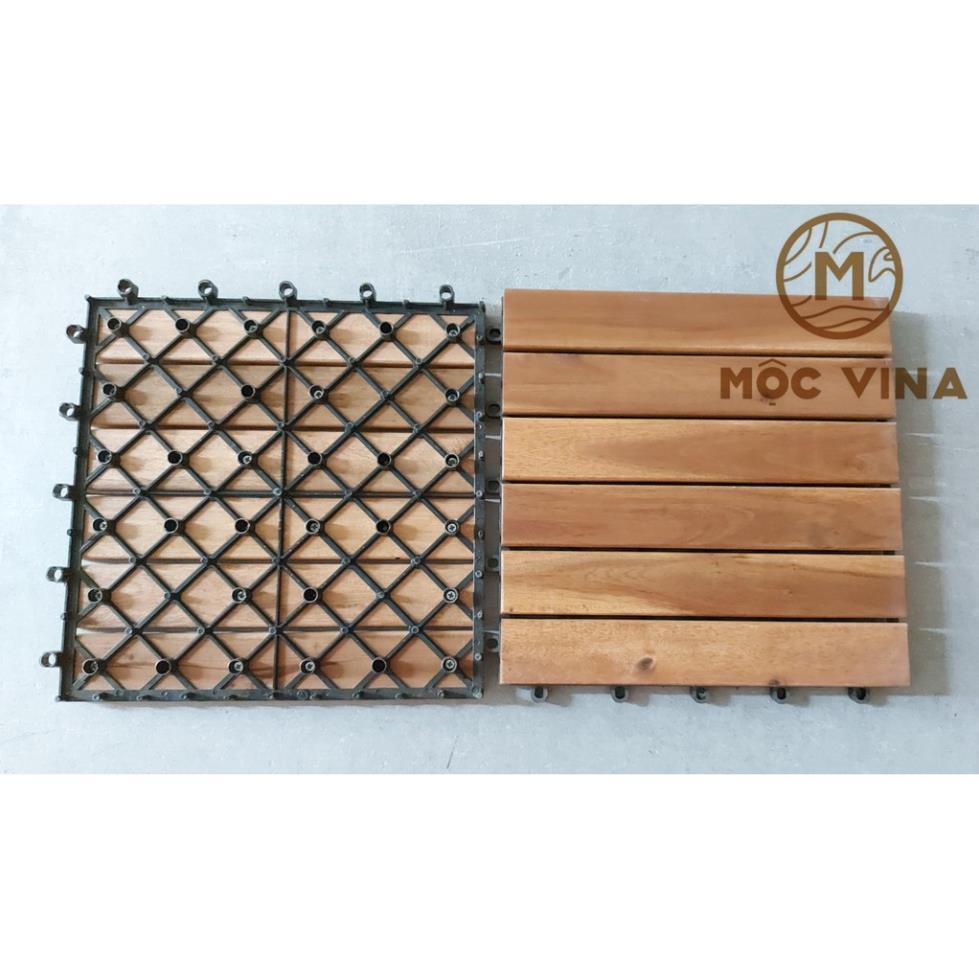 "COMBO 10 VỈ GỖ LÓT SÀN TỰ NHIÊN NGOÀI TRỜI LOẠI 06 NAN,SÀN GỖ TỰ LẮP RÁP, VÁN SÀN GỖ TỰ NHIÊN Mộc Vina