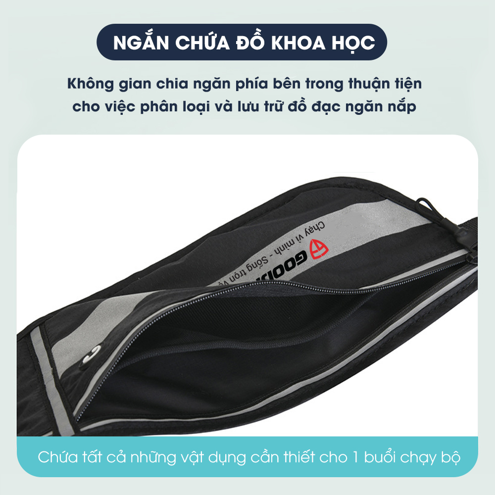 Đai chạy bộ, túi đeo hông đựng điện thoại, đựng nước GoodFit GF122RB