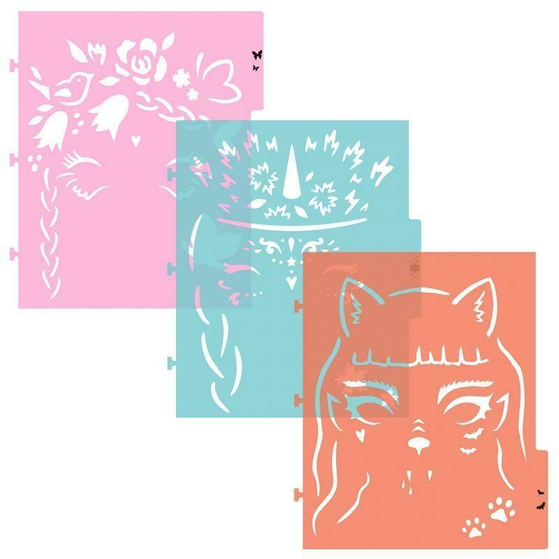 Sticker tô màu thiết kế Create Your Fantasy Face Colouring Book Topmodel TM411240