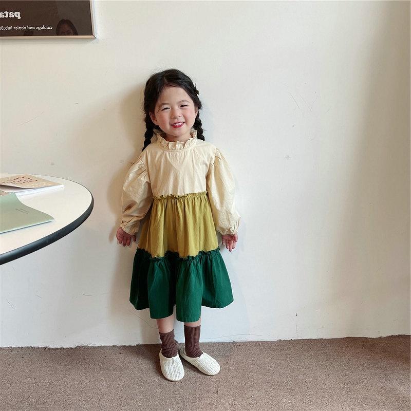 VT94 Size90-130 Set váy đầm bé gái kiểu dáng công chúa Thời trang trẻ Em hàng quảng châu