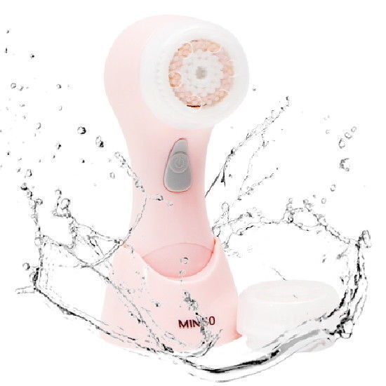 Máy rửa mặt Nhật Bản sóng siêu âm chạy pin  MINISO DEEP CLEAN ULTRASONIC FACIAL CLEANSING DEVICE làm sạch sâu đến tận lỗ chân lông nhờ 18000 xung động/phút (màu hồng nhạt ) - MNS062