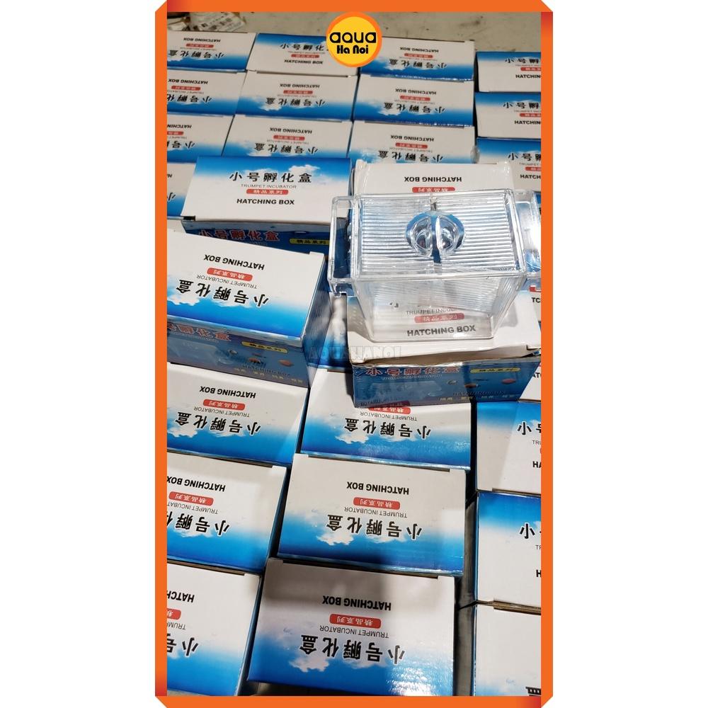 Lồng dưỡng cá tép đẻ mica - cỡ nhỏ 12*7*7 cm - lồng tách cá tép sinh sản - dưỡng cá bệnh - có 2 ngăn cách ly
