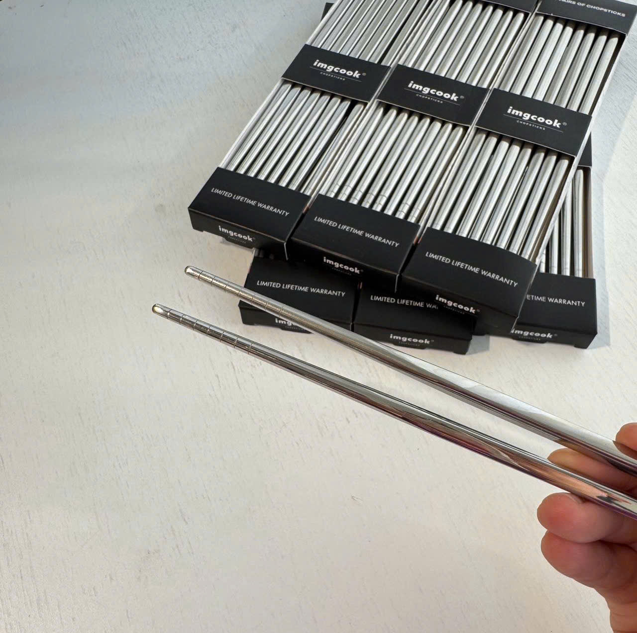 Đũa Inox Imgcook Cao Cấp 304 Chống Trượt – Đũa Ăn Gia Đình An Toàn, Bền Đẹp, Dễ Vệ Sinh- Hàng Chính Hãng MINIIN