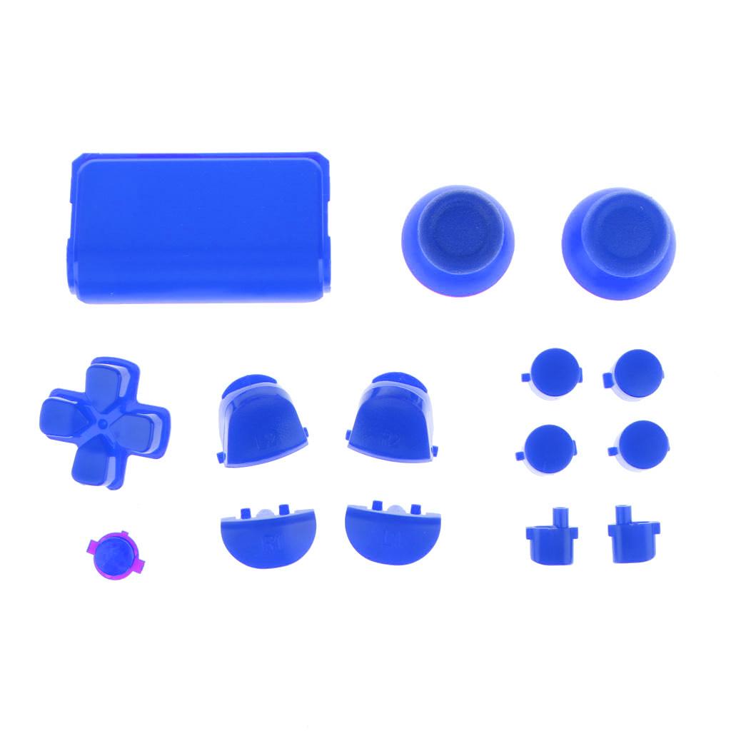 Full Buttons for PS4 Controller, Thumbsticks Analog Grip + ABXY + D-pad + L1 R1 L2 R2 Buttons for Playstation 4 DualShock 4 PS4 Controller - Blue