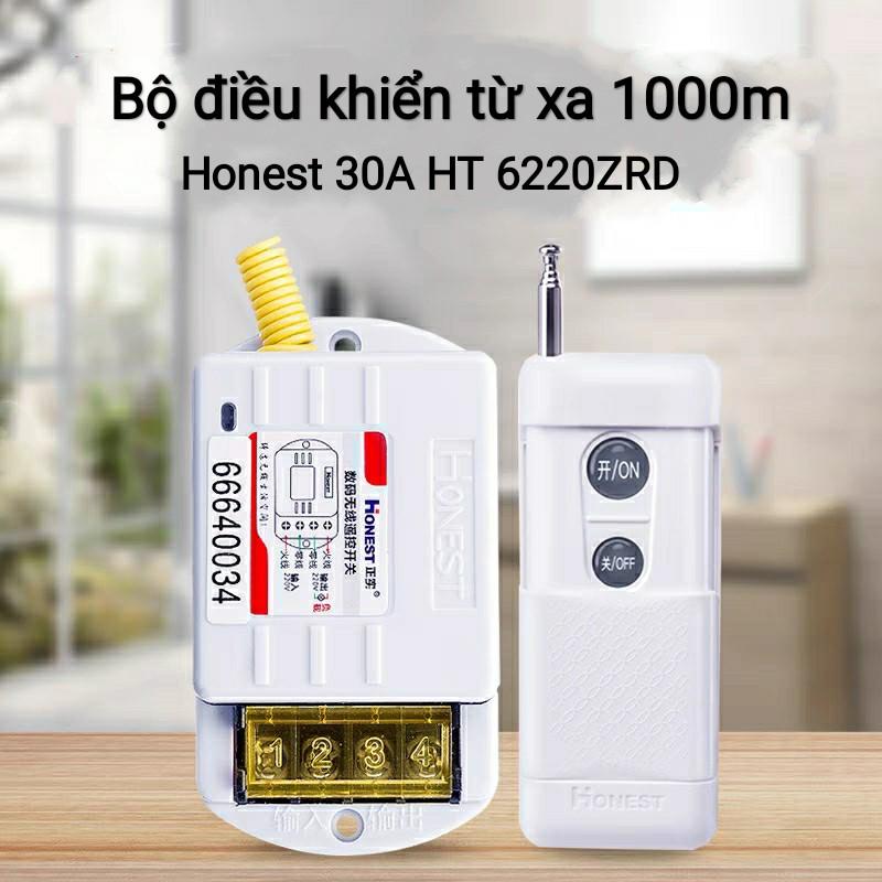 Honest HT-6220KGD Honest HT 6220ZRD Công tắc điều khiển từ xa 1000m cho thiết bị điện, máy bơm có học lệnh