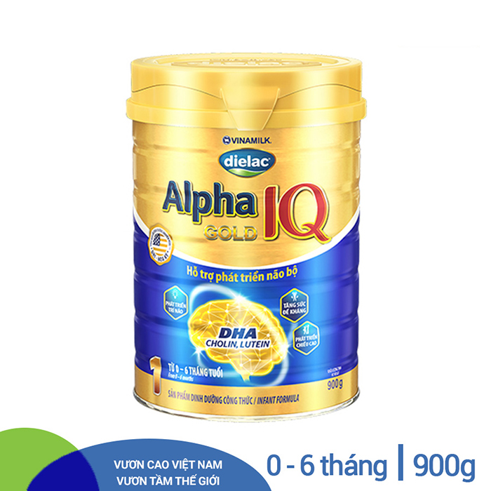 Sữa Bột Vinamilk Dielac Alpha Gold IQ Step 1 - Hộp Thiếc 900g