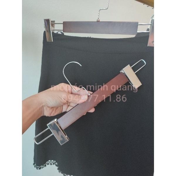 Combo 10 móc kẹp gỗ nâu đầu kẹp inox người lớn, kẹp gỗ nâu đầu kẹp inox chắc chắn,dễ dàng xoay 360độ